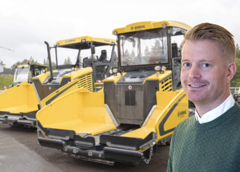 Tobias Rostedt, produktchef för Bomags produkter i Sverige.