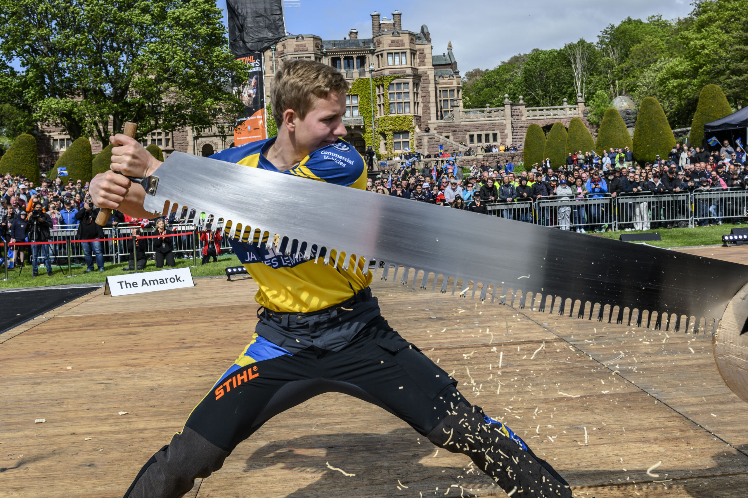 Emil Hansson är andre svensk någonsin, efter Ferry Svan, att få ett wildcard till World Trophy. Foto: STIHL TIMBERSPORTS®