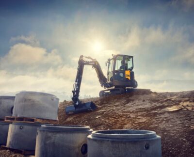Hero image of the ECR40F Compact Crawler Excavator