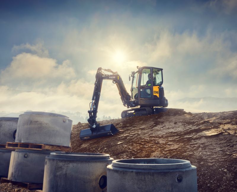 Hero image of the ECR40F Compact Crawler Excavator